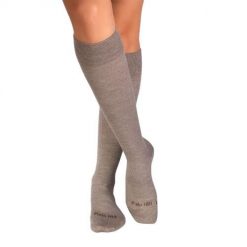 Beżowe skarpetki uciskowe z wełny merynosów 3/4. Brązowe skarpetki OEM, bez wzorów, z wełny. W wyprzedaży za 94.89 zł.