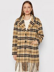 Pinko Płaszcz przejściowy Parkside 1G16K3 Y7AY Brązowy Regular Fit. Brązowe płaszcze Pinko, bez wzorów, z syntetyku, bez kaptura. Za 2,339.00 zł.