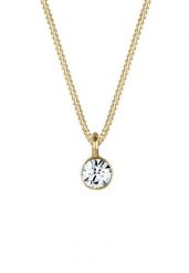 Elli Damski podstawowy soliter z kryształem w srebrze próby 925 Sterling Silver Naszyjniki 1 ct. Szare naszyjniki Elli, z materiału, srebrne. Za 203.99 zł.