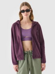 4F Polar regular z kapturem damski - fioletowy XS. Fioletowe bluzy z polaru 4f, na zimę, xs, bez wzorów, z dzianiny, snowboardowy. W wyprzedaży za 79.99 zł.