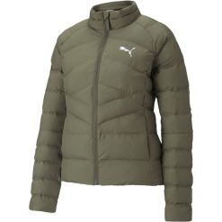 Kurtka damska Puma WARMCELL. Zielone kurtki Puma, s, bez wzorów, z puchu, bez kaptura. Za 259.99 zł.