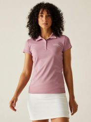 Regatta Funkcyjna koszulka polo "Maverick V" w kolorze jasnoróżowym rozmiar: 34. Różowe t-shirty sportowe Regatta, bez wzorów, z materiału, bez ramiączek, outdoorowe. Za 48.50 zł.