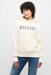 MUSTANG MARGO DAMSKA BLUZA WKŁADANE PRZEZ GŁOWĘ Z KAPTUREM LOGO WHISPER WHITE 1013934 2013. Białe bluzy Mustang, l, bez wzorów, bez ramiączek, z kapturem. Za 189.99 zł.