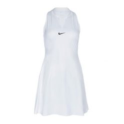 Sukienka tenisowa Nike Dri-Fit Advantage. Białe sukienki Nike, l, bez wzorów, sportowe, bez kołnierzyka, bez ramiączek, sportowe. Za 349.99 zł.