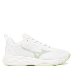 Buty halowe Mizuno. Białe buty sportowe lifestyle Mizuno, bez wzorów, sportowe, bez zapięcia, mizuno wave. Za 519.99 zł.