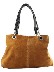 ORE10 Skórzana torebka w kolorze jasnobrązowym - 32 x 20 x 14 cm rozmiar: onesize. Brązowe torebki klasyczne ORE10, bez wzorów, z materiału, bez dodatków. Za 152.62 zł.