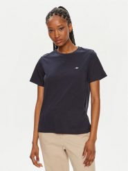 Gant T-Shirt Shield 4200200 Granatowy Regular Fit. Niebieskie t-shirty Gant, xs, bez wzorów, z bawełny, bez kołnierzyka, bez ramiączek. Za 369.99 zł.