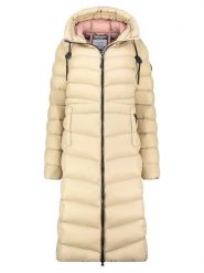 Geographical Norway Płaszcz pikowany "Berangere" w kolorze beżowym rozmiar: XXL. Brązowe płaszcze Geographical Norway, xxl, bez wzorów, bez kaptura. Za 279.11 zł.