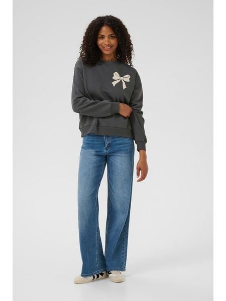 Kaffe Bluza w kolorze antracytowym rozmiar: XXL. Czarne bluzy Kaffe, xxl, bez wzorów, bez kaptura. Za 118.01 zł.