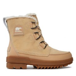 Botki Sorel. Brązowe botki Sorel, bez wzorów, bez obcasa, na płaskiej podeszwie, bez zapięcia. Za 429.99 zł.