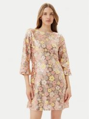 Bruuns Bazaar Sukienka koktajlowa Alternifolius BBW4520 Kolorowy Regular Fit. Sukienki Bruuns Bazaar, bez wzorów, z syntetyku, wizytowe, bez kołnierzyka, bez ramiączek. Za 829.99 zł.