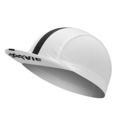 Czapka rowerowa wentylowana lekka oddychająca - biało-czarna. Czarne czapki z daszkiem DAREVIE, na lato, bez wzorów, z materiału, sportowe. Za 84.99 zł.