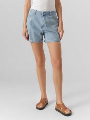 Vero Moda Szorty dżinsowe "Zuri" w kolorze błękitnym rozmiar: XS. Niebieskie szorty Vero Moda, z aplikacjami, ze skóry, klasyczne. Za 52.92 zł.