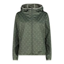 Damska wodoodporna kurtka softshell CMP. Zielone kurtki CMP, m, bez wzorów, z materiału. Za 342.50 zł.