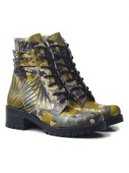 Goby Botki w kolorze żółto-oliwkowym rozmiar: 38. Brązowe botki Goby, bez wzorów, bez obcasa, bez zapięcia. Za 304.99 zł.