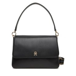 Torebka Tommy Hilfiger. Czarne torebki klasyczne Tommy Hilfiger, bez wzorów, klasyczne, bez dodatków. Za 359.99 zł.