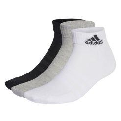 Skarpety adidas Cushioned Sportswear Ankle Socks 3p. Białe skarpetki adidas, bez wzorów, z bawełny. Za 58.55 zł.
