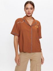 Vans Koszula Dusk Downer Ss Top VN00076C Brązowy Relaxed Fit. Brązowe koszule Vans, xs, bez wzorów, z wiskozy, bez kołnierzyka, bez ramiączek. Za 259.99 zł.