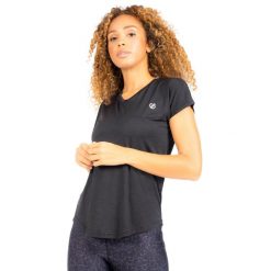 T-Shirt Sportowy Damski. Czarne t-shirty sportowe Dare 2b, s, bez wzorów, z elastanu, bez ramiączek, trekkingowe. Za 91.99 zł.