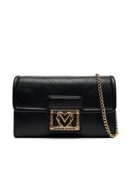 LOVE MOSCHINO Torebka JC4093PP1NLI0000 Czarny. Czarne kopertówki Love Moschino, bez wzorów, ze skóry, wizytowe, bez dodatków. Za 499.99 zł.