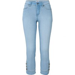 Dżinsy ze stretchem, z guzikami SLIM bonprix jasnoniebieski. Jeansy marki bonprix. Za 74.99 zł.