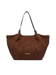 LOVE MOSCHINO Torebka JC4220PP0PKF131A Brązowy. Brązowe shopper bag Love Moschino, bez wzorów, z materiału, bez dodatków. Za 1,029.00 zł.
