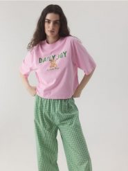 Dwuczęściowa piżama z bawełny - jasnozielony. Zielone piżamy Reserved, l, bez wzorów, z bawełny, bez kołnierzyka, bez ramiączek. Za 139.99 zł.