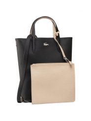 Lacoste Torebka Vertical Shopping Bag NF2991AA Czarny. Czarne torebki klasyczne Lacoste, bez wzorów, ze skóry, bez dodatków. Za 459.99 zł.