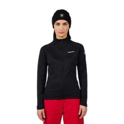 Kurtka narciarska damska z pełnym zamkiem Rossignol Blackside MIX. Czarne kurtki narciarskie Rossignol, na zimę, bez wzorów, bez kaptura, narciarskie. Za 594.00 zł.