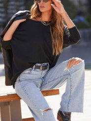 LA Angels Sweter w kolorze czarnym rozmiar: XL. Czarne swetry LA Angels, xl, bez wzorów, bez ramiączek. Za 130.99 zł.