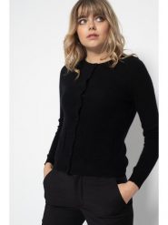 Perfect Cashmere Kaszmirowy kardigan "Amy" w kolorze czarnym rozmiar: XL. Czarne swetry Perfect Cashmere, xl, bez wzorów, z kaszmiru, bez ramiączek. Za 354.10 zł.