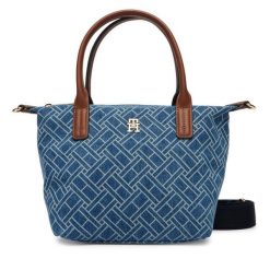 Torebka Tommy Hilfiger. Niebieskie torebki klasyczne Tommy Hilfiger, bez wzorów, z denimu, klasyczne, bez dodatków. Za 449.99 zł.
