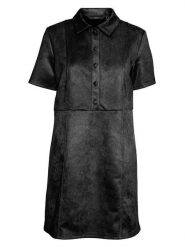 Vero Moda Sukienka w kolorze czarnym rozmiar: XL. Czarne sukienki Vero Moda, na co dzień, xl, bez wzorów, z poliesteru, bez kołnierzyka, bez ramiączek, midi, proste. Za 110.04 zł.