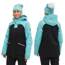 Kurtka zimowa na narty i snowboard damska O'Neill 20K. Czarne kurtki narciarskie O'Neill, na zimę, bez wzorów, z poliesteru, bez kaptura, narciarskie. Za 449.00 zł.