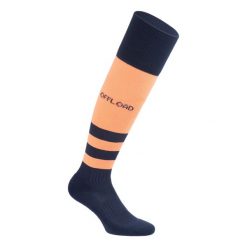 Skarpety do rugby R500 DAMSKIE. Brązowe skarpetki OFFLOAD, bez wzorów, z elastanu. Za 19.99 zł.