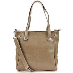 Torebka skórzana beżowa DAN-A T329. Brązowe torebki klasyczne DAN-A, bez wzorów, ze skóry, eleganckie, bez dodatków. Za 299.99 zł.