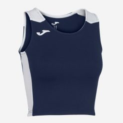 Damski crop top Joma Record II. Białe topy Joma, bez wzorów, sportowe, bez kołnierzyka, bez ramiączek. Za 136.80 zł.