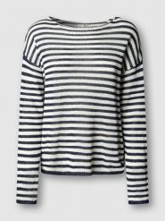 Pepe Jeans Sweter "Kalua" w kolorze czarno-białym rozmiar: M. Białe swetry Pepe Jeans, m, bez wzorów, z jeansu, bez ramiączek. Za 195.06 zł.