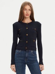 Guess Kardigan W5YR09 Z0130 Granatowy Regular Fit. Niebieskie swetry Guess, l, z aplikacjami, z wiskozy, bez ramiączek. Za 529.99 zł.