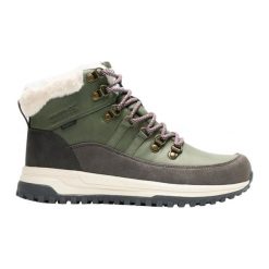 Damskie buty Elbourne. Zielone buty trekkingowe Regatta, na zimę, z materiału, bez zapięcia. Za 280.50 zł.