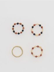 Pierścionki z naturalnymi kamieniami - wielobarwny. Pierścionki Reserved. Za 49.99 zł.