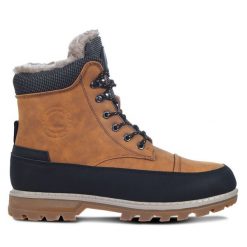 Trapery Luhta. Brązowe traperki Luhta, bez wzorów, bez obcasa, bez zapięcia. Za 429.99 zł.