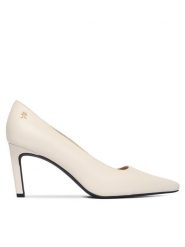 Tommy Hilfiger Czółenka Th Logo Lth Pump Slanted Hl FW0FW09008 Écru. Czółenka Tommy Hilfiger, bez wzorów, ze skóry, bez obcasa, bez zapięcia. Za 649.99 zł.
