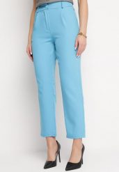Niebieskie Spodnie Regular Fohan. Niebieskie jeansy Born2be, m, bez wzorów, z jeansu, eleganckie. Za 129.99 zł.