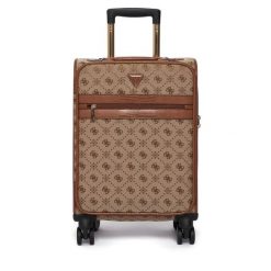 Walizka kabinowa Guess. Brązowe walizki Guess. Za 829.99 zł.