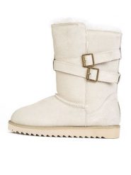 Gooce Skórzane kozaki zimowe "Huntspill Waterproof" w kolorze białym rozmiar: 38. Białe kozaki Gooce, na zimę, bez wzorów, z materiału, eleganckie, bez obcasa, bez zapięcia. Za 260.99 zł.