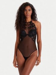 Guess Body O5BM19 K1730 Czarny. Czarne body i gorsety Guess, z aplikacjami, z syntetyku, bez ramiączek. Za 409.50 zł.