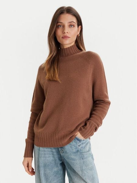 ViCOLO Sweter 77050F Brązowy Regular Fit. Brązowe swetry ViCOLO, s, bez wzorów, z kaszmiru, bez ramiączek. Za 939.99 zł.