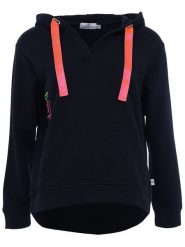 Zwillingsherz Bluza "Smile" w kolorze granatowym rozmiar: S/M. Niebieskie bluzy Zwillingsherz, m, bez wzorów, z bawełny, bez ramiączek, z kapturem. Za 202.50 zł.