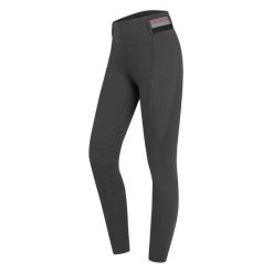 Damskie legginsy jeździeckie z pełną przyczepnością ELT Nala. Szare legginsy ELT, bez wzorów, z elastanu, eleganckie. Za 241.00 zł.